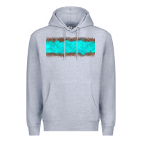 Heather Grey turquoise leopard Premium Hoodie - JahusDesignShop
