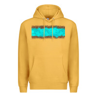Mustard turquoise leopard Premium Hoodie - JahusDesignShop