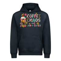 Navy coffee chaos and candy canes Urban Hoodie - AdoDesignShop