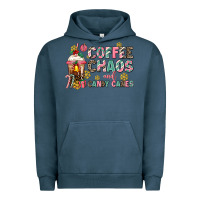 Pigment Midnight Navy coffee chaos and candy canes Urban Hoodie - AdoDesignShop