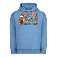 Pigment Pebble Blue coffee chaos and candy canes Urban Hoodie - AdoDesignShop