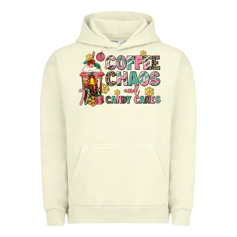 Coffee Chaos And Candy Canes Urban Hoodie by AdoDesignShop | Teevron