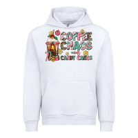 White coffee chaos and candy canes Urban Hoodie - AdoDesignShop