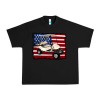 Black golf cart american flag Urban Heavy Tee - Artiststas