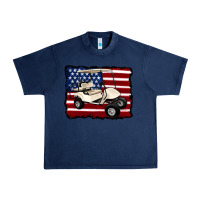 Navy golf cart american flag Urban Heavy Tee - Artiststas