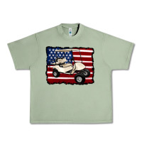 Oil Green golf cart american flag Urban Heavy Tee - Artiststas