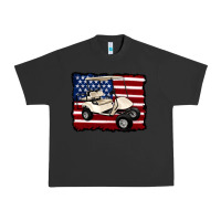 Pigment Black golf cart american flag Urban Heavy Tee - Artiststas