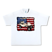 White golf cart american flag Urban Heavy Tee - Artiststas