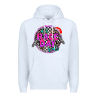 White it's race day y'all Premium Hoodie - AdoDesignShop