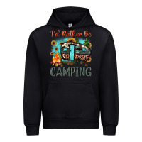 Black i'd rather be camping Urban Hoodie - JahusDesignShop
