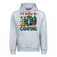 Heather Grey i'd rather be camping Urban Hoodie - JahusDesignShop