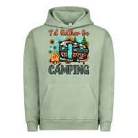 Pigment Oil Green i'd rather be camping Urban Hoodie - JahusDesignShop