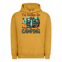 Pigment Peanut Butter i'd rather be camping Urban Hoodie - JahusDesignShop
