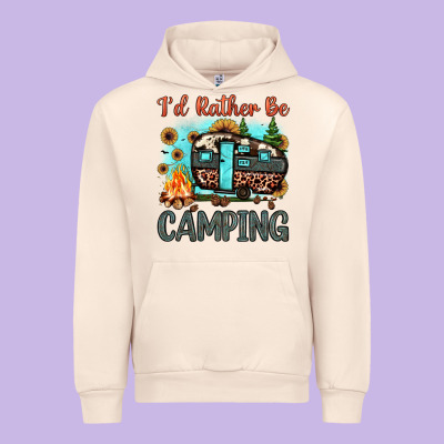 I'd Rather Be Camping Urban Hoodie Designed By Jahusdesignshop
