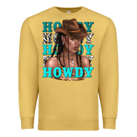 Antique Gold howdy howdy black girl Premium Sweatshirt - texasbilliewilder