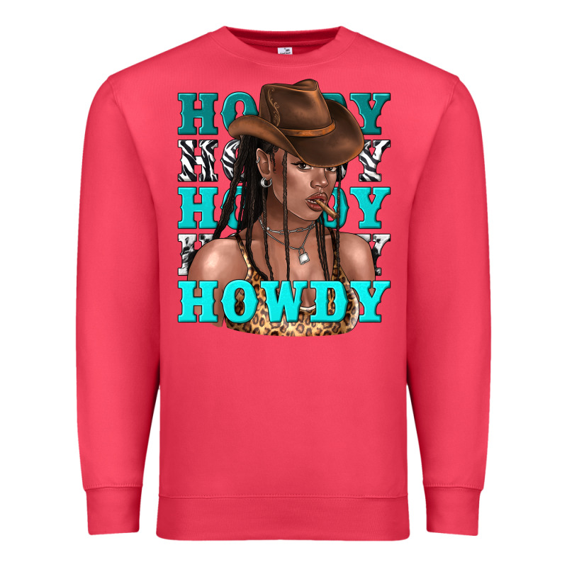 Howdy Howdy Black Girl Premium Sweatshirt by texasbilliewilder | Teevron
