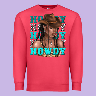 Premium Sweatshirt howdy howdy black girl