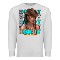 Dove Grey howdy howdy black girl Premium Sweatshirt - texasbilliewilder
