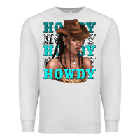 Oatmeal Heather howdy howdy black girl Premium Sweatshirt - texasbilliewilder
