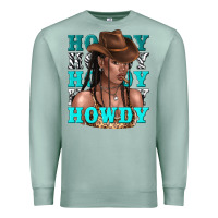 Seafoam howdy howdy black girl Premium Sweatshirt - texasbilliewilder