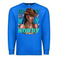 True Royal howdy howdy black girl Premium Sweatshirt - texasbilliewilder