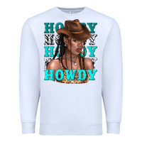 White howdy howdy black girl Premium Sweatshirt - texasbilliewilder