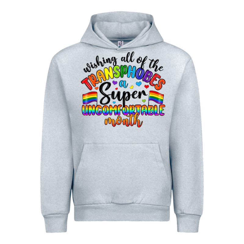 Wishing All Of The Transphobes Uncomfortable Month Urban Hoodie by Artiststas | Teevron