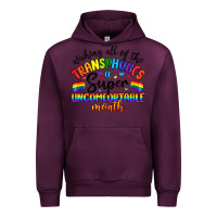 Mauve Wine wishing all of the transphobes uncomfortable month Urban Hoodie - Artiststas