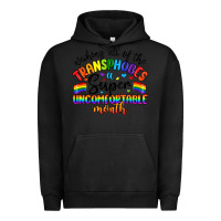 Pigment Black wishing all of the transphobes uncomfortable month Urban Hoodie - Artiststas