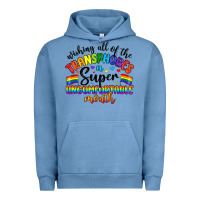 Pigment Pebble Blue wishing all of the transphobes uncomfortable month Urban Hoodie - Artiststas