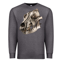 Charcoal Heather Wolf skull Premium Sweatshirt - RanaPortraitStore
