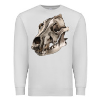 Dove Grey Wolf skull Premium Sweatshirt - RanaPortraitStore