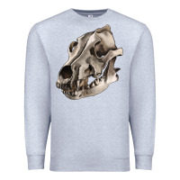 Heather Grey Wolf skull Premium Sweatshirt - RanaPortraitStore