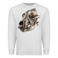 Oatmeal Heather Wolf skull Premium Sweatshirt - RanaPortraitStore