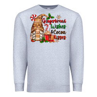 Heather Grey gingerbread wishes and cocoa kisses Premium Sweatshirt - Zillion Design Studio