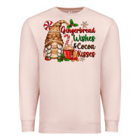 Pale Pink gingerbread wishes and cocoa kisses Premium Sweatshirt - Zillion Design Studio
