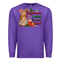 Purple gingerbread wishes and cocoa kisses Premium Sweatshirt - Zillion Design Studio