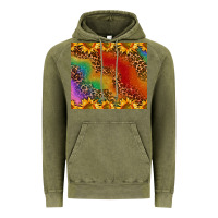 Vintage Olive pride sunflower  rainbow leopard Vintage Hoodie - AdoDesignShop
