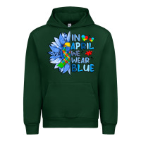 Forest Green in april we wear blue sunflower Urban Hoodie - Artiststas