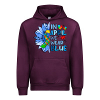 Mauve Wine in april we wear blue sunflower Urban Hoodie - Artiststas
