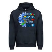 Navy in april we wear blue sunflower Urban Hoodie - Artiststas