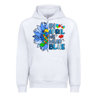 White in april we wear blue sunflower Urban Hoodie - Artiststas