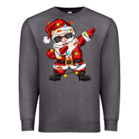 Charcoal Heather dabbing santa with christmas lights Premium Sweatshirt - Zillion Design Studio