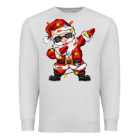 Dove Grey dabbing santa with christmas lights Premium Sweatshirt - Zillion Design Studio