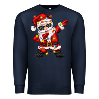 Navy dabbing santa with christmas lights Premium Sweatshirt - Zillion Design Studio