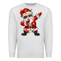 Oatmeal Heather dabbing santa with christmas lights Premium Sweatshirt - Zillion Design Studio