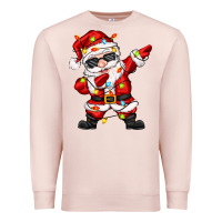 Pale Pink dabbing santa with christmas lights Premium Sweatshirt - Zillion Design Studio