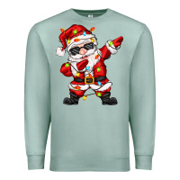 Seafoam dabbing santa with christmas lights Premium Sweatshirt - Zillion Design Studio