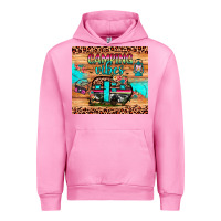Fuchsia Pink camping vibes Urban Hoodie - JahusDesignShop