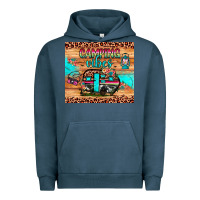 Pigment Midnight Navy camping vibes Urban Hoodie - JahusDesignShop